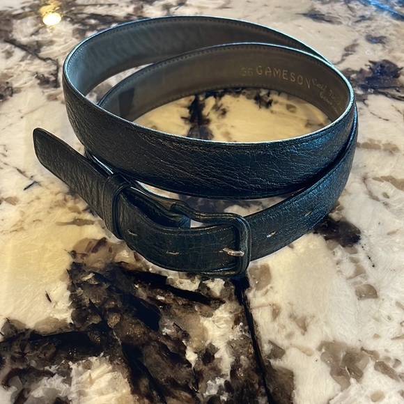 Black Leather Belt - Picture 1 of 3